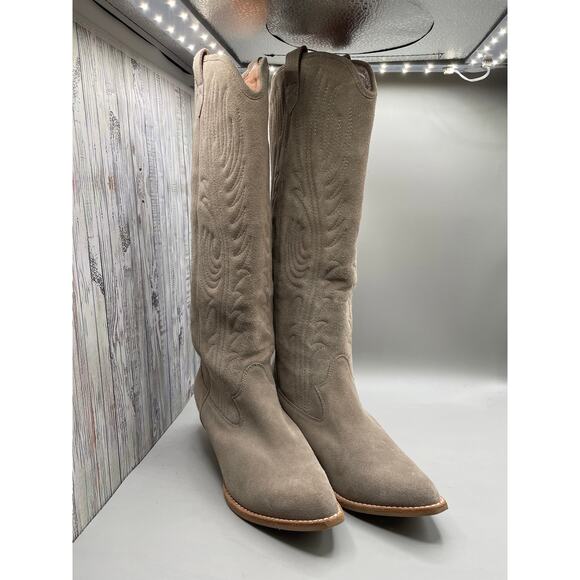 Jeffrey Campbell Calvera 2K Leather Western Knee High...
